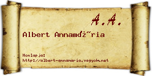 Albert Annamária névjegykártya